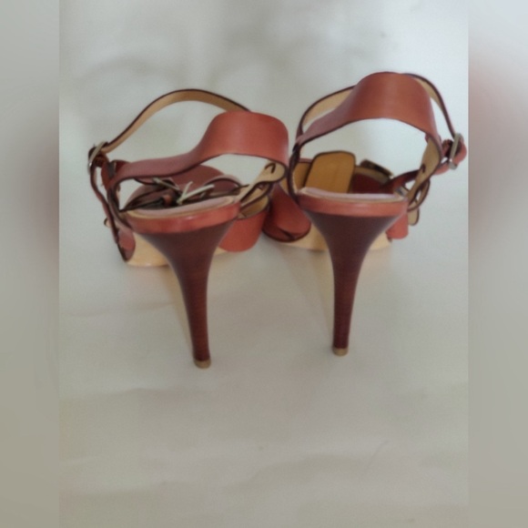 NWT Cole Haan Gia Leather Woodbury Brown Sandals Sz 10M - Picture 3 of 8